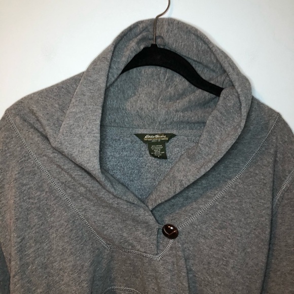Eddie Bauer Gray Long Sleeve Sweater with Pocket - Picture 3 of 6